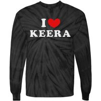 I Love Keera Heart Keera Design Tie-Dye Long Sleeve Shirt