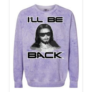 I'll Be Back Jesus Colorblast Crewneck Sweatshirt