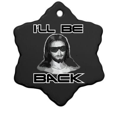 I'll Be Back Jesus Ceramic Star Ornament