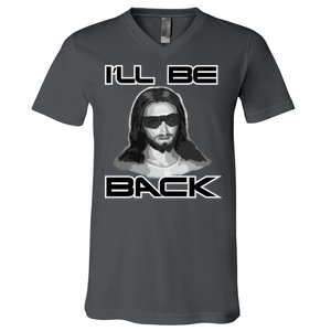 I'll Be Back Jesus V-Neck T-Shirt