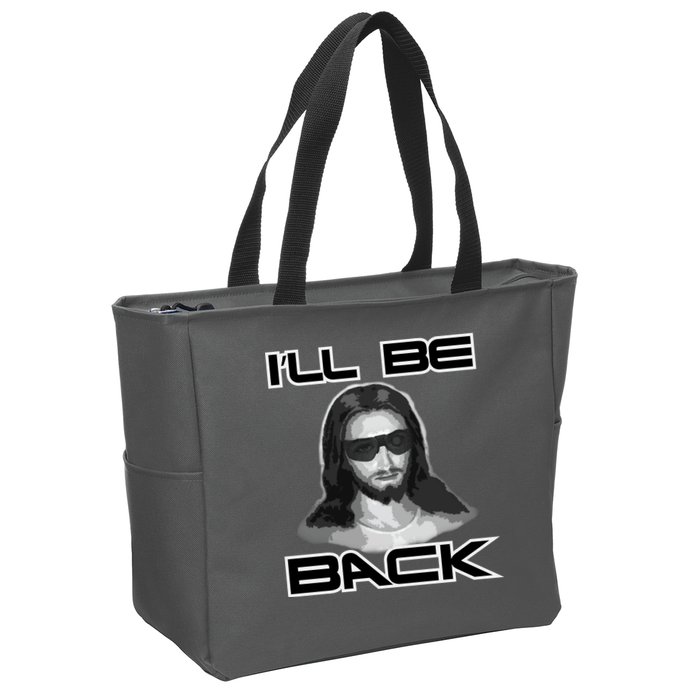 I'll Be Back Jesus Zip Tote Bag