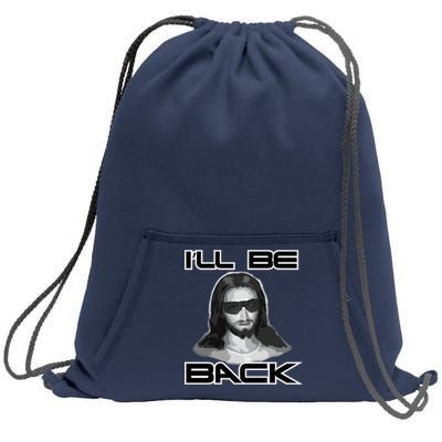 I'll Be Back Jesus Sweatshirt Cinch Pack Bag