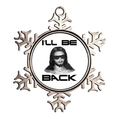 I'll Be Back Jesus Metallic Star Ornament