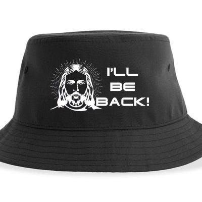 I'll Be Back Jesus Funny Sustainable Bucket Hat