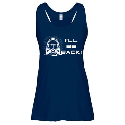 I'll Be Back Jesus Funny Ladies Essential Flowy Tank