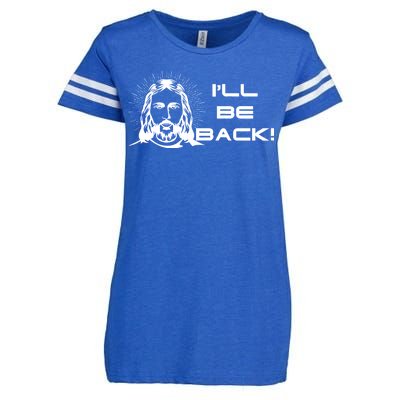 I'll Be Back Jesus Funny Enza Ladies Jersey Football T-Shirt