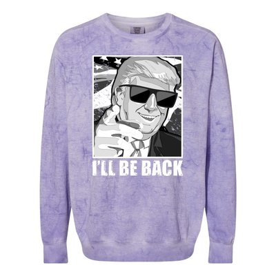 I'll Be Back Terminator Trump 2024 Election Colorblast Crewneck Sweatshirt