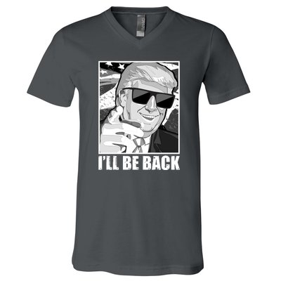 I'll Be Back Terminator Trump 2024 Election V-Neck T-Shirt