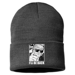 I'll Be Back Terminator Trump 2024 Election Sustainable Knit Beanie