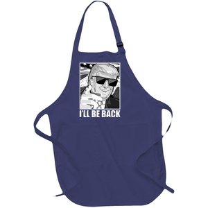 I'll Be Back Terminator Trump 2024 Election Full-Length Apron With Pockets