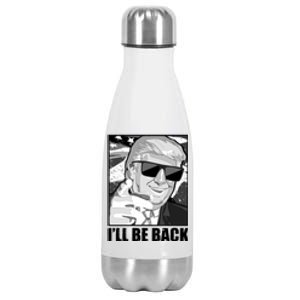 I'll Be Back Terminator Trump 2024 Election Stainless Steel Insulated Water Bottle