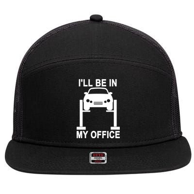 I'll Be In My Office 7 Panel Mesh Trucker Snapback Hat