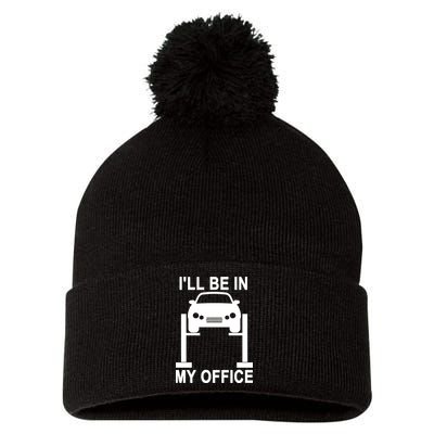 I'll Be In My Office Pom Pom 12in Knit Beanie