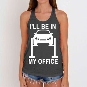 I'll Be In My Office Women's Knotted Racerback Tank