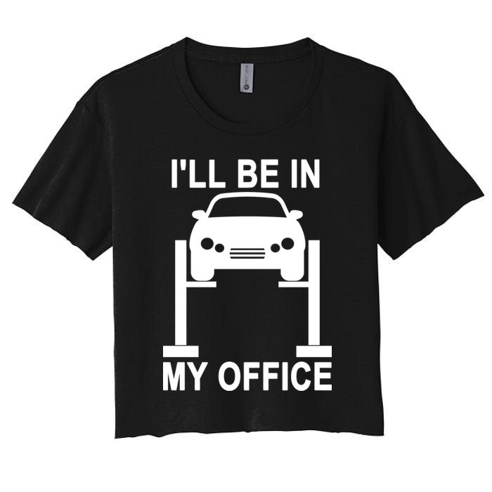 I'll Be In My Office Women's Crop Top Tee