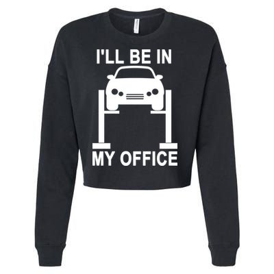 I'll Be In My Office Cropped Pullover Crew