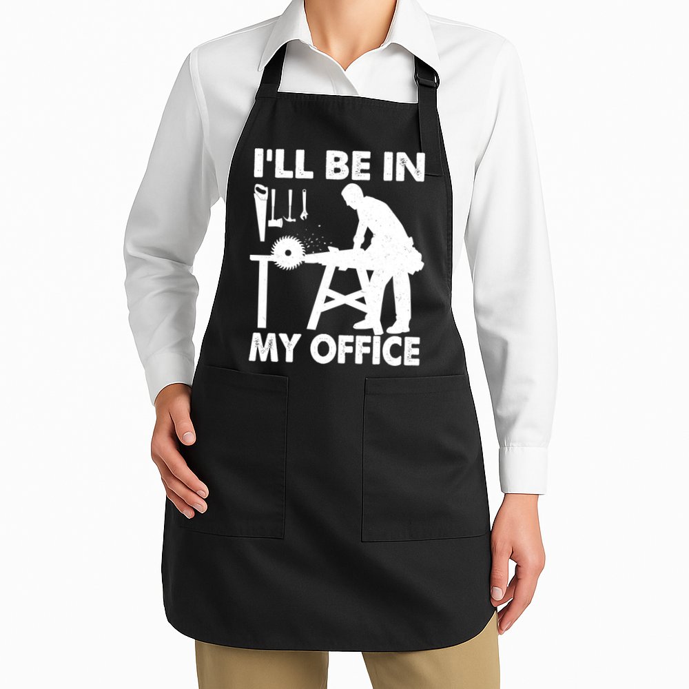 I'll Be In My Office Carpenter Woodworking  Apron