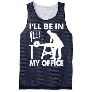 I'll Be In My Office Carpenter Woodworking  Mesh Reversible Basketball Jersey Tank