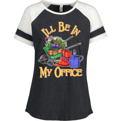 I'll Be In My Office Gardening Enza Ladies Jersey Colorblock Tee