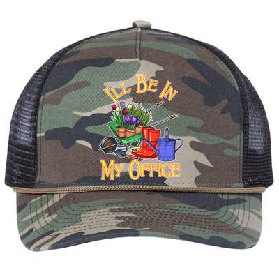 I'll Be In My Office Gardening Retro Rope Trucker Hat Cap