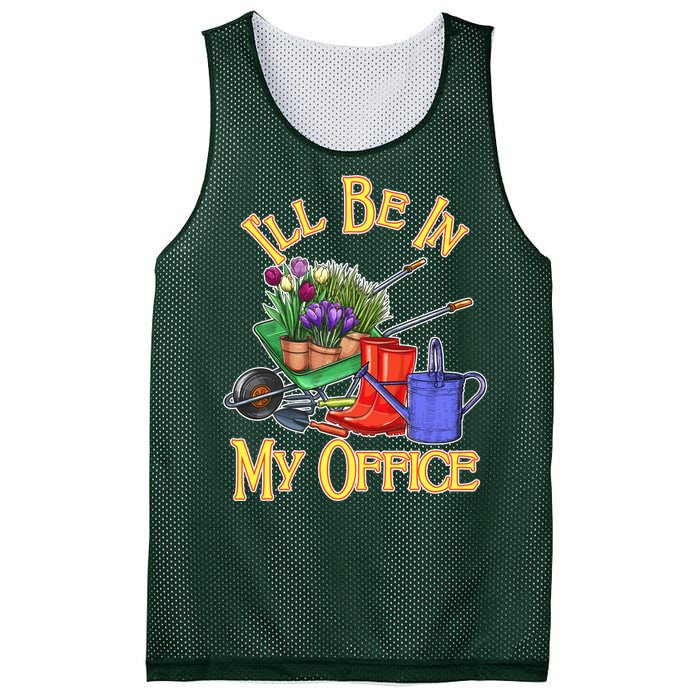 I'll Be In My Office Gardening Mesh Reversible Basketball Jersey Tank