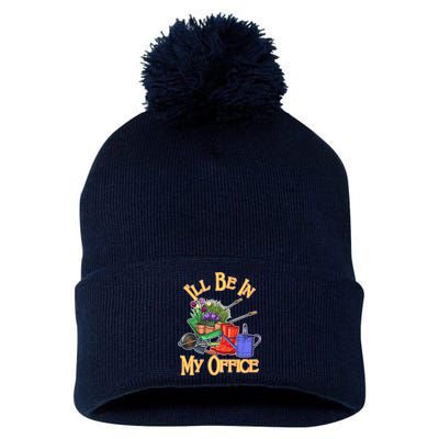 I'll Be In My Office Gardening Pom Pom 12in Knit Beanie