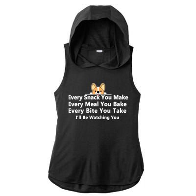 I'll Be Watching You Cute Dog Meme Ladies PosiCharge Tri-Blend Wicking Draft Hoodie Tank