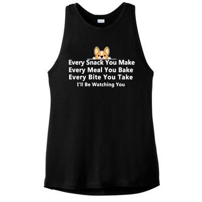 I'll Be Watching You Cute Dog Meme Ladies PosiCharge Tri-Blend Wicking Tank