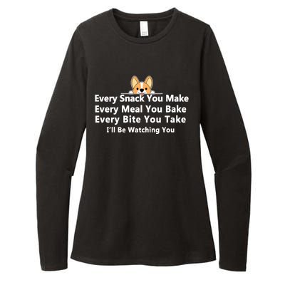 I'll Be Watching You Cute Dog Meme Womens CVC Long Sleeve Shirt