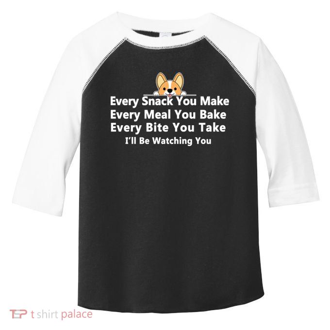 I'll Be Watching You Cute Dog Meme Toddler Fine Jersey T-Shirt