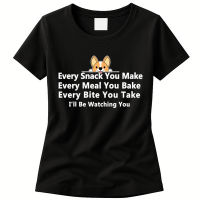 I'll Be Watching You Cute Dog Meme Womens T-Shirt