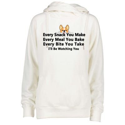 I'll Be Watching You Cute Dog Meme Womens Funnel Neck Pullover Hood