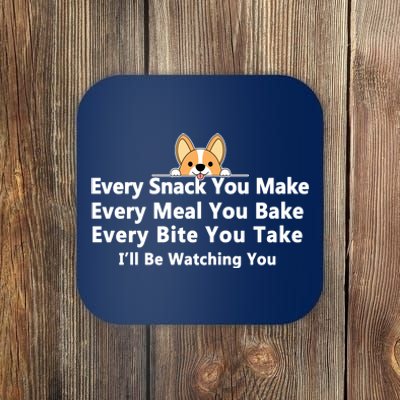 I'll Be Watching You Cute Dog Meme Coaster