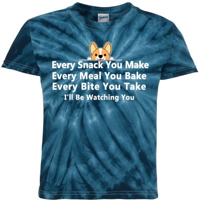 I'll Be Watching You Cute Dog Meme Kids Tie-Dye T-Shirt