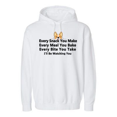 I'll Be Watching You Cute Dog Meme Garment-Dyed Fleece Hoodie