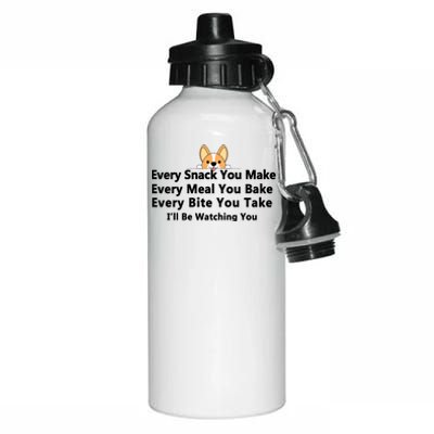 I'll Be Watching You Cute Dog Meme Aluminum Water Bottle