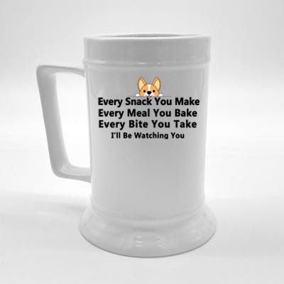 I'll Be Watching You Cute Dog Meme Beer Stein