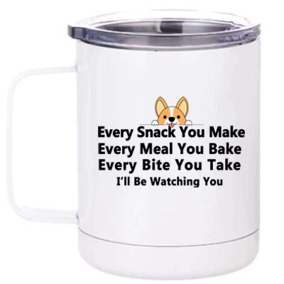 I'll Be Watching You Cute Dog Meme 12 oz Stainless Steel Tumbler Cup