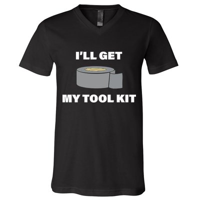 I'll Get My Tool Kit Duck Tape V-Neck T-Shirt