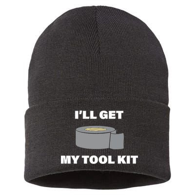 I'll Get My Tool Kit Duck Tape Sustainable Knit Beanie