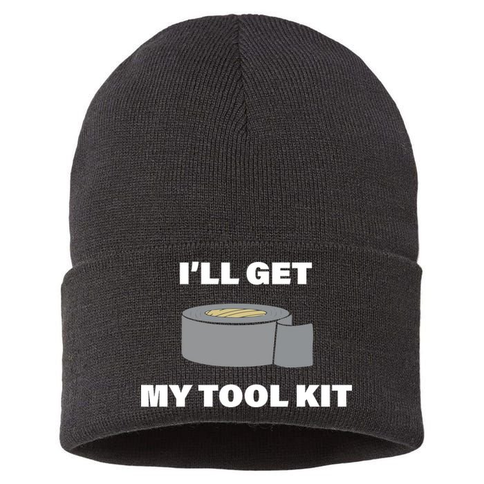 I'll Get My Tool Kit Duck Tape Sustainable Knit Beanie