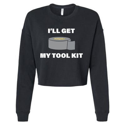 I'll Get My Tool Kit Duck Tape Cropped Pullover Crew