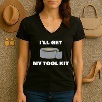 I'll Get My Tool Kit Duck Tape Women's V-Neck T-Shirt