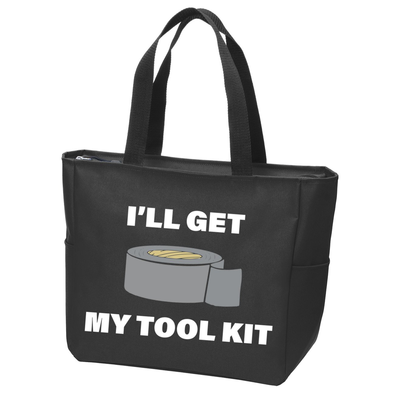 I'll Get My Tool Kit Duck Tape Zip Tote Bag