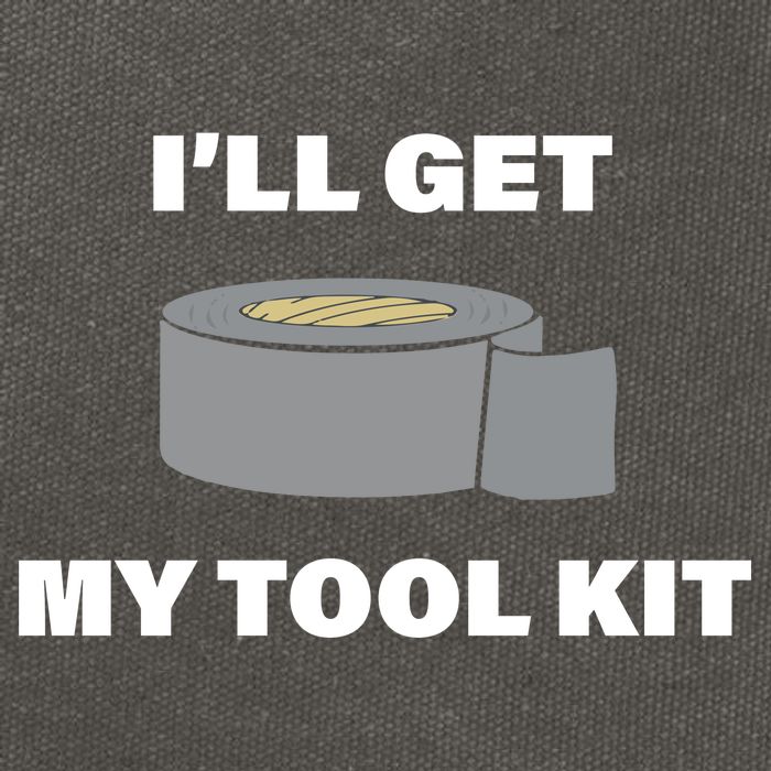 I'll Get My Tool Kit Duck Tape Cotton Canvas Backpack