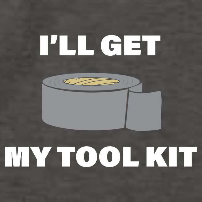 I'll Get My Tool Kit Duck Tape Vector Backpack