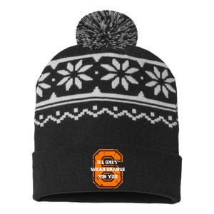 I'll Only Wear Orange For You Cleveland Football USA-Made Snowflake Beanie