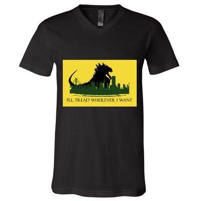 I'll Tread Wherever I Want V-Neck T-Shirt