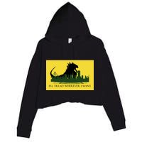 I'll Tread Wherever I Want Crop Fleece Hoodie