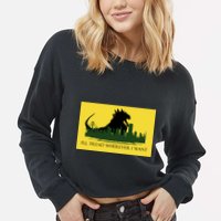I'll Tread Wherever I Want Cropped Pullover Crew